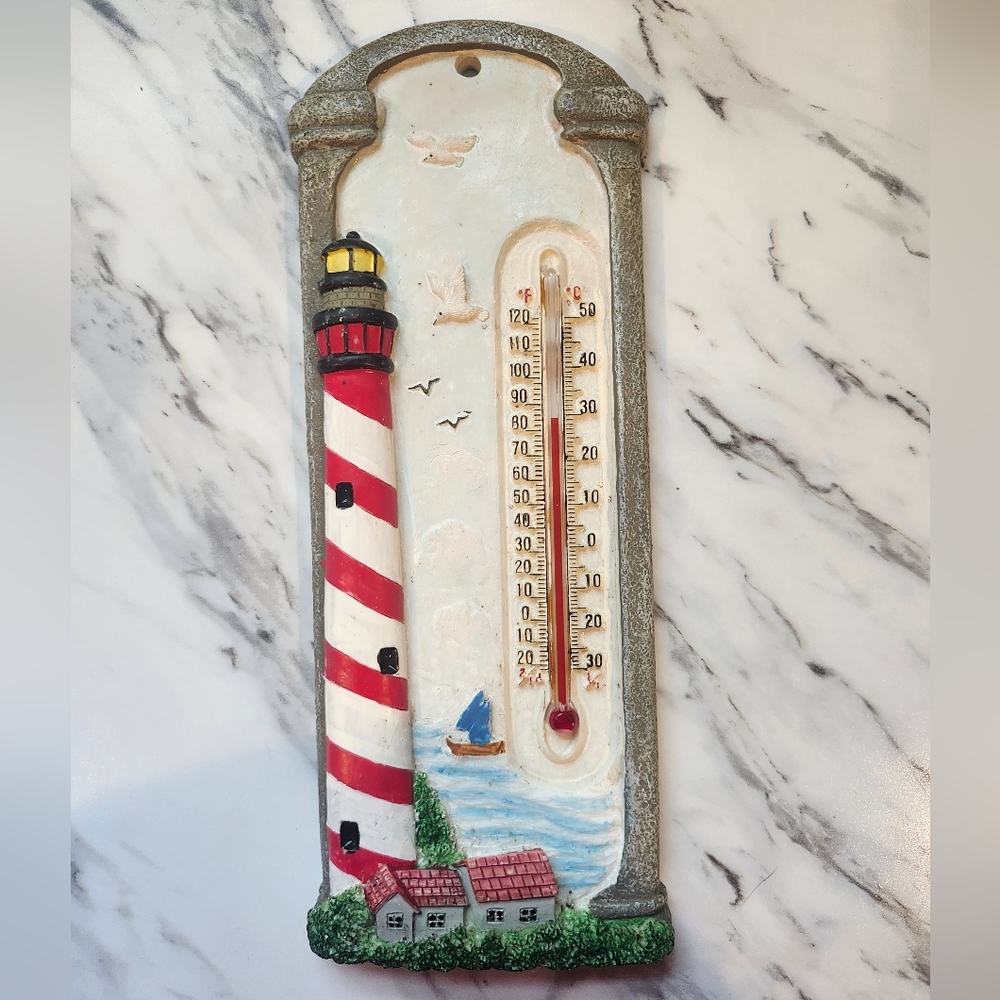 Lighthouse thermometer indoor outdoor Nautical beach
